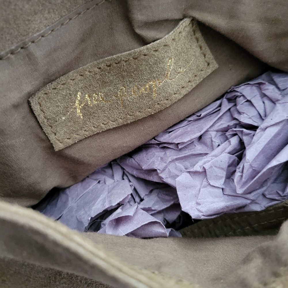 Free People Slouchy Suede Shoulder Bag in khaki - Picture 5 of 11